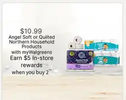 Walgreens Angel Soft or Quilted Northern Household Products offer