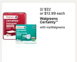 Walgreens Walgreens Certainty offer