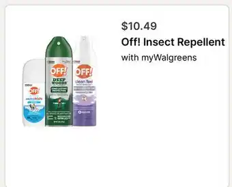 Walgreens Off! Insect Repellent offer