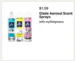 Walgreens Glade Aerosol Scent Sprays offer
