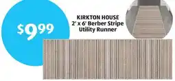 Aldi KIRKTON HOUSE 2' x 6' Berber Stripe Utility Runner offer