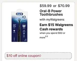 Walgreens Oral-B Power Toothbrushes offer