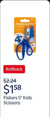 Walmart Fiskars 5 Blunt-tip Kids Scissor Ages 4-7, Blue offer