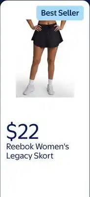 Walmart Reebok Women's and Women's Plus Legacy Soft Stretch Skort offer