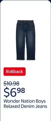 Walmart Wonder Nation Boys Relaxed Denim Jeans, Sizes 4-18, Slim & Husky offer