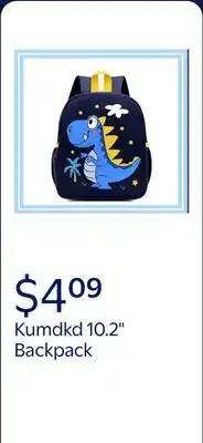 Walmart Kumdkd Backpack - 10.2 inch Bookbag with Padded Straps, Lightweight School Bag(Cute Animal Designs) offer