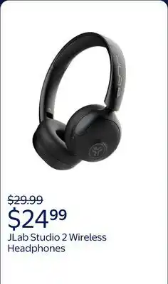 Walmart JLab Studio 2 Wireless Headphones - Black Lab Quality Sound offer