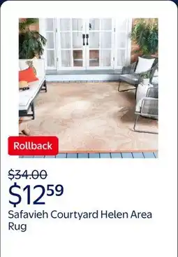 Walmart Safavieh Courtyard Helen Floral Indoor/Outdoor Area Rug, Natural/Terracotta offer