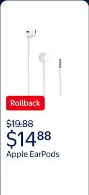 Walmart Apple EarPods 3.5 mm Headphone Plug offer