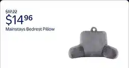 Walmart Mainstays Faux Fur Plush Bedrest Pillow, Specialty Size, Gray, Cozy Lounge Support offer