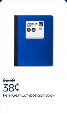Walmart Pen+Gear Wide Rule Composition Book, 7.5 x 9.75, Blue, 80 Sheets, New offer