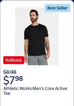 Walmart Athletic Works Men's and Big Men's Core Active Tee with Short Sleeves offer