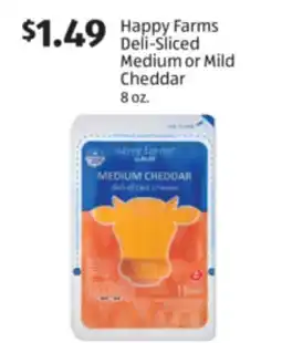 Aldi Happy Farms Deli-Sliced Medium or Mild Cheddar offer