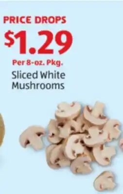 Aldi Sliced White Mushrooms offer