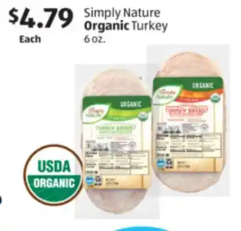 Aldi Simply Nature Organic Turkey offer