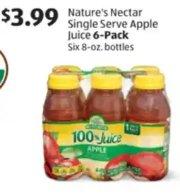 Aldi Nature's Nectar Single Serve Apple Juice 6-Pack offer