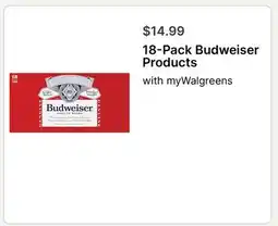 Walgreens 18-Pack Budweiser Products offer