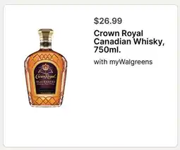 Walgreens Crown Royal Canadian Whisky offer