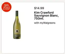 Walgreens Kim Crawford Sauvignon Blanc offer