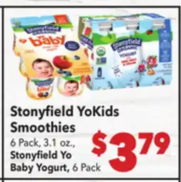 Vallarta Supermarkets Stonyfield YoKids Smoothies offer