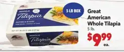 Vallarta Supermarkets Great American Whole Tilapia offer