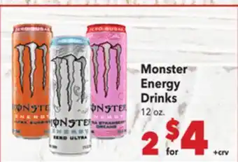 Vallarta Supermarkets Monster Energy Drinks offer