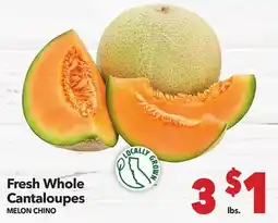 Vallarta Supermarkets Fresh Whole Cantaloupes / MELON CHINO offer
