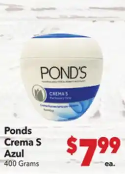 Vallarta Supermarkets Ponds Crema S Azul offer
