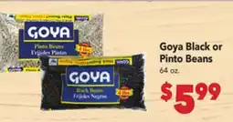 Vallarta Supermarkets Goya Black or Pinto Beans offer