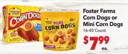 Vallarta Supermarkets Foster Farms Corn Dogs or Mini Corn Dogs offer
