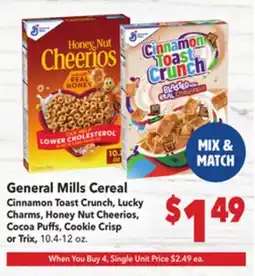 Vallarta Supermarkets General Mills Cereal offer