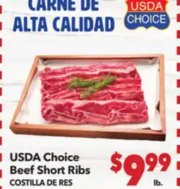 Vallarta Supermarkets USDA Choice Beef Short Ribs / COSTILLA DE RES offer
