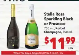 Vallarta Supermarkets Stella Rosa Sparkling Black or Prosecco offer