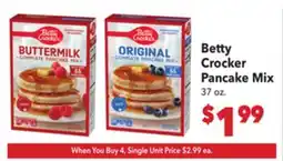 Vallarta Supermarkets Betty Crocker Pancake Mix offer