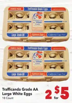 Vallarta Supermarkets Trafficanda Grade AA Large White Eggs offer