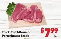 Vallarta Supermarkets Thick Cut T-Bone or Porterhouse Steak offer