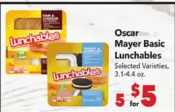 Vallarta Supermarkets Oscar Mayer Basic Lunchables offer