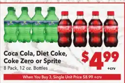 Vallarta Supermarkets Coca Cola, Diet Coke, Coke Zero or Sprite offer