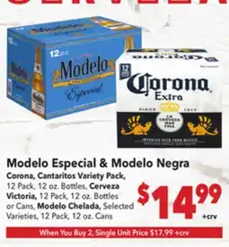 Vallarta Supermarkets Modelo Especial & Modelo Negra offer
