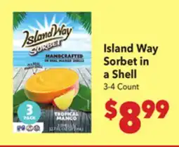 Vallarta Supermarkets Island Way Sorbet in a Shell offer