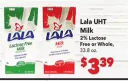 Vallarta Supermarkets Lala UHT Milk offer