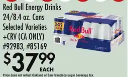 Smart & Final Red Bull Energy Drinks offer
