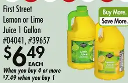 Smart & Final First Street Lemon or Lime Juice offer