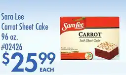 Smart & Final Sara Lee Carrot Sheet Cake offer