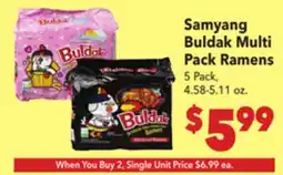 Vallarta Supermarkets Samyang Buldak Multi Pack Ramens offer