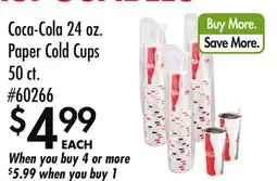 Smart & Final Coca-Cola 24 oz. Paper Cold Cups offer