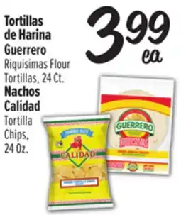El Super Guerrero Riquisimas Flour Tortillas, 24 Ct. Calidad Tortilla Chips, 24 0z offer