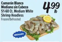 El Super 51-60 Ct. Medium White Shrimp Headless offer