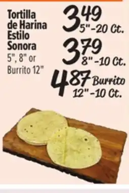 El Super Estilo Sonora 5 , 8 or Burrito 12 offer