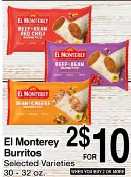 Superior Grocers El Monterey Burritos offer
